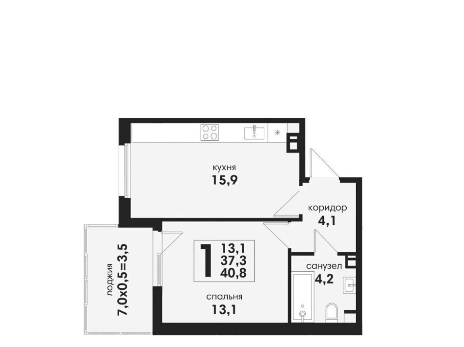 квартира г Краснодар р-н Прикубанский Новая Елизаветка кп фото 1