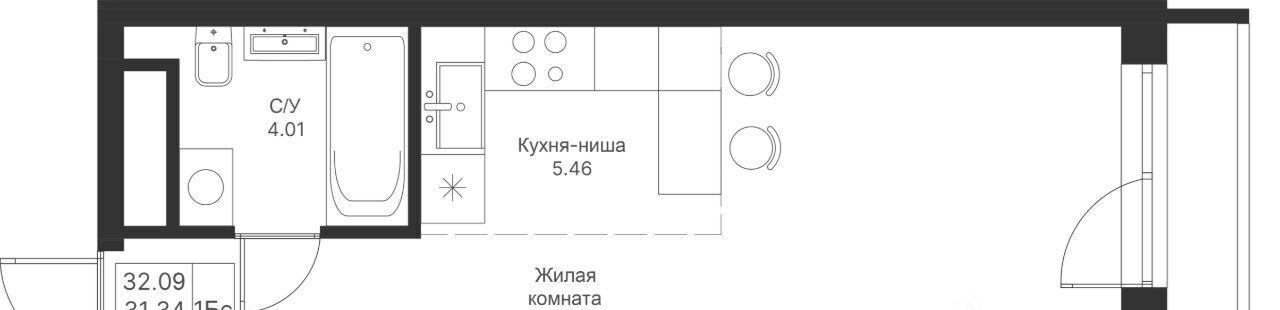 квартира г Казань метро Горки ЖК «Мой ритм» фото 3