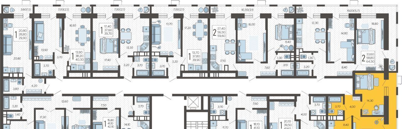 квартира г Краснодар р-н Прикубанский микрорайон 9-й километр ЖК Небо фото 2