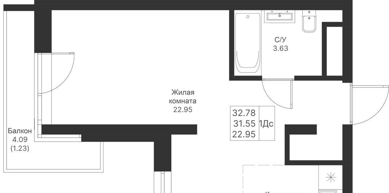 квартира г Казань метро Горки ЖК «Мой ритм» фото 3