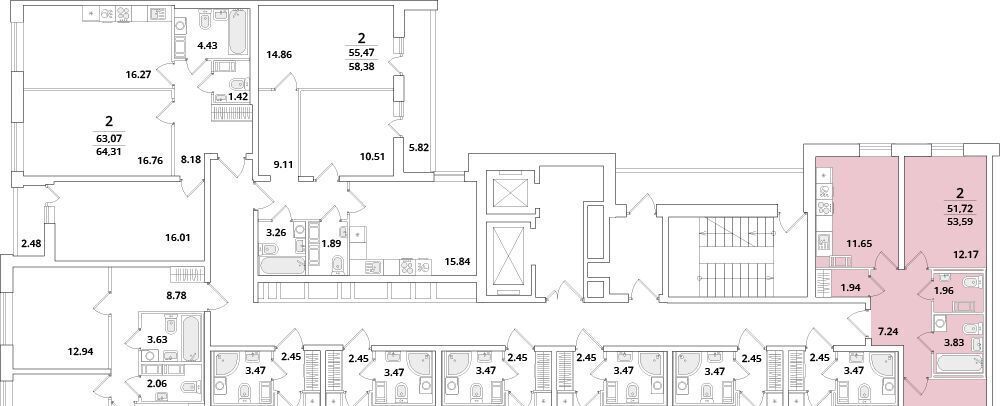 квартира г Санкт-Петербург метро Московская ул Кубинская 82к/3 фото 2