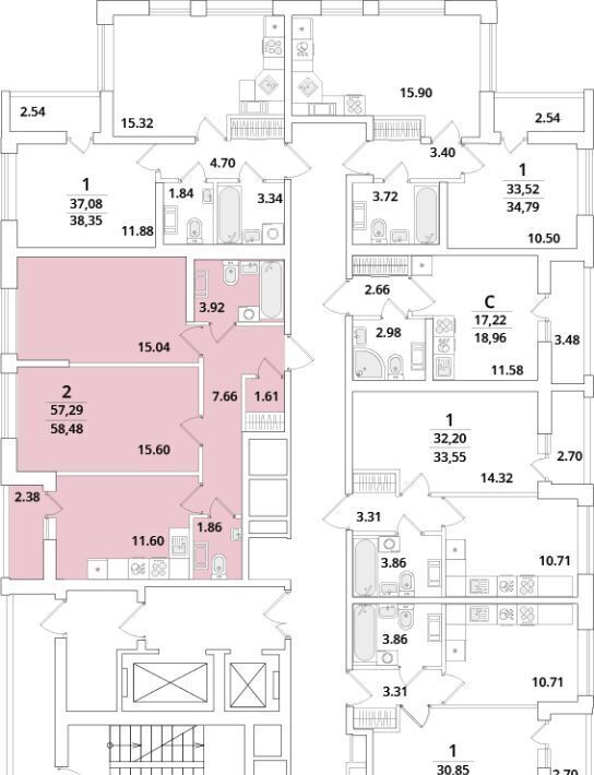 квартира г Санкт-Петербург метро Московская ул Кубинская 82к/3 фото 2