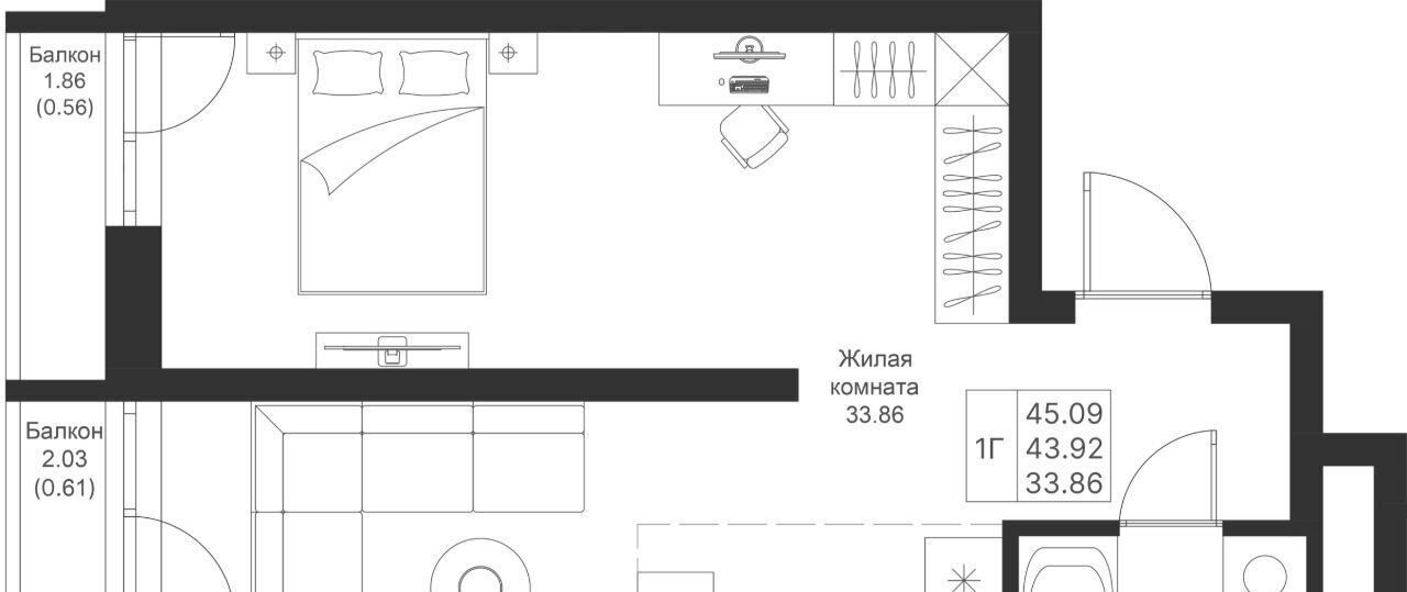 квартира г Казань метро Горки ПК 4, Мой Ритм жилой комплекс фото 1