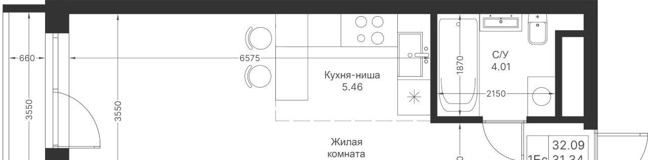 квартира г Казань метро Горки ЖК «Мой ритм» фото 2