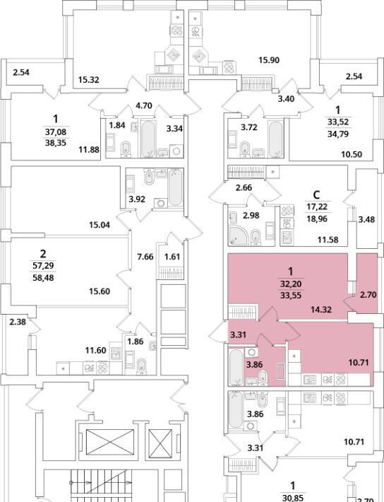 квартира г Санкт-Петербург метро Московская ул Кубинская 82к/3 фото 2