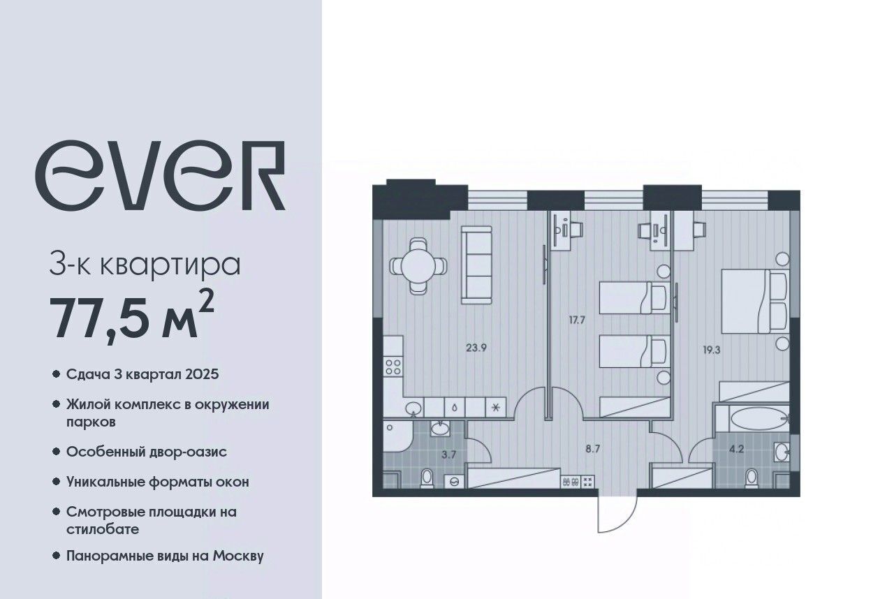 квартира г Москва метро Беляево ЖК Эвер фото 1