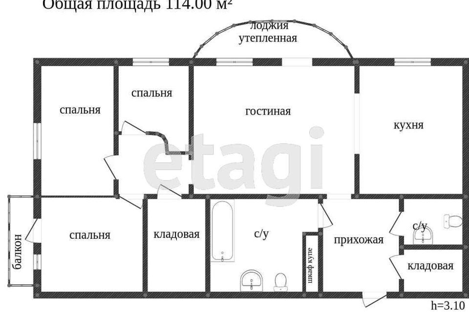 квартира г Миасс ул 8 Марта 197а городской округ Миасс фото 5