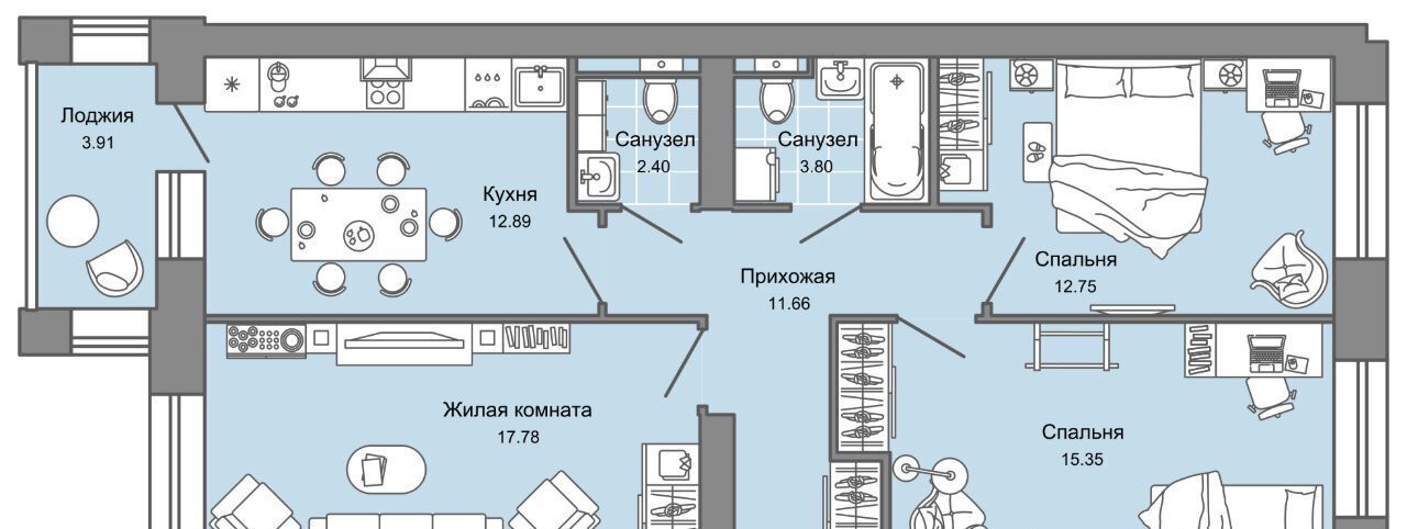 квартира г Киров р-н Ленинский ул Дмитрия Козулева фото 1