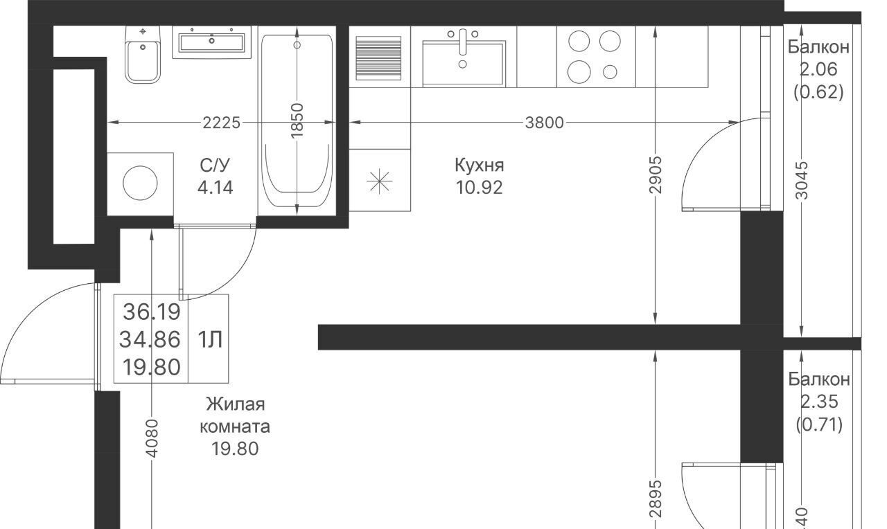 квартира г Казань метро Горки ЖК «Мой ритм» фото 3