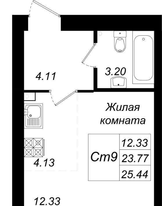 квартира р-н Зеленодольский с Осиново ЖК «Радужный-2» Осиновское с/пос, Авиастроительная фото 1