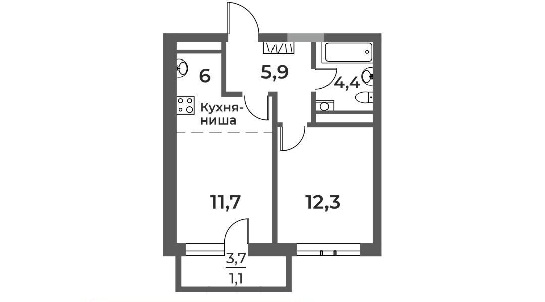 квартира г Новокузнецк р-н Центральный ул Уфимская 4 фото 1