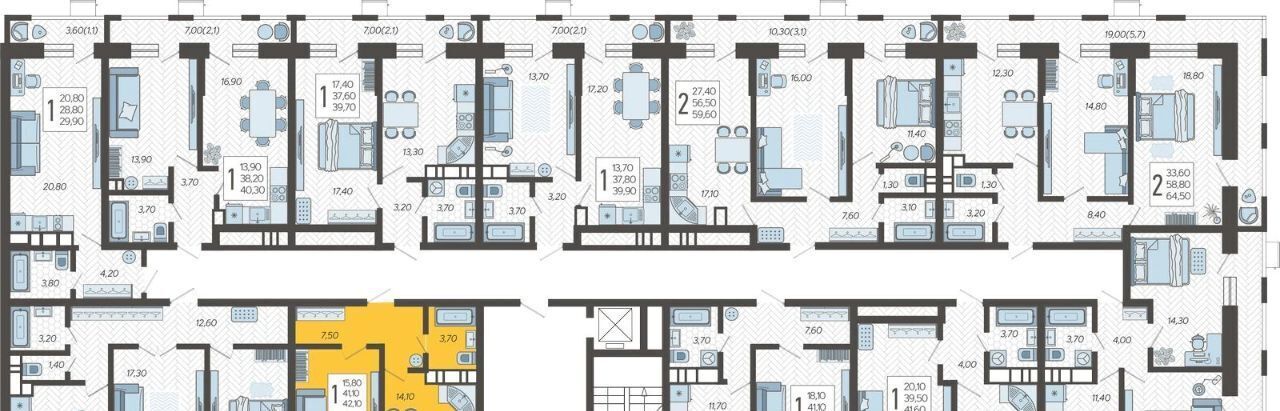 квартира г Краснодар р-н Прикубанский микрорайон 9-й километр ЖК Небо фото 2