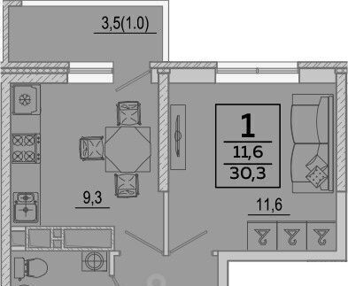 квартира г Краснодар р-н Прикубанский ул им. Героя Георгия Бочарникова 2/2 фото 2