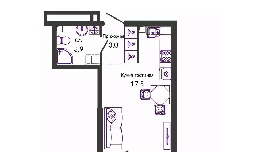 квартира г Краснодар р-н Прикубанский ул им. Героя Георгия Бочарникова 2/2 фото 1