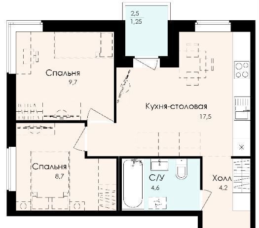 квартира р-н Всеволожский п Дубровка ул Достоевского 6 фото 10