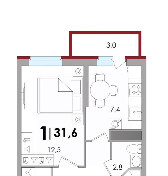 квартира р-н Калининский д Батино ул Сергея Есенина 15 фото 1