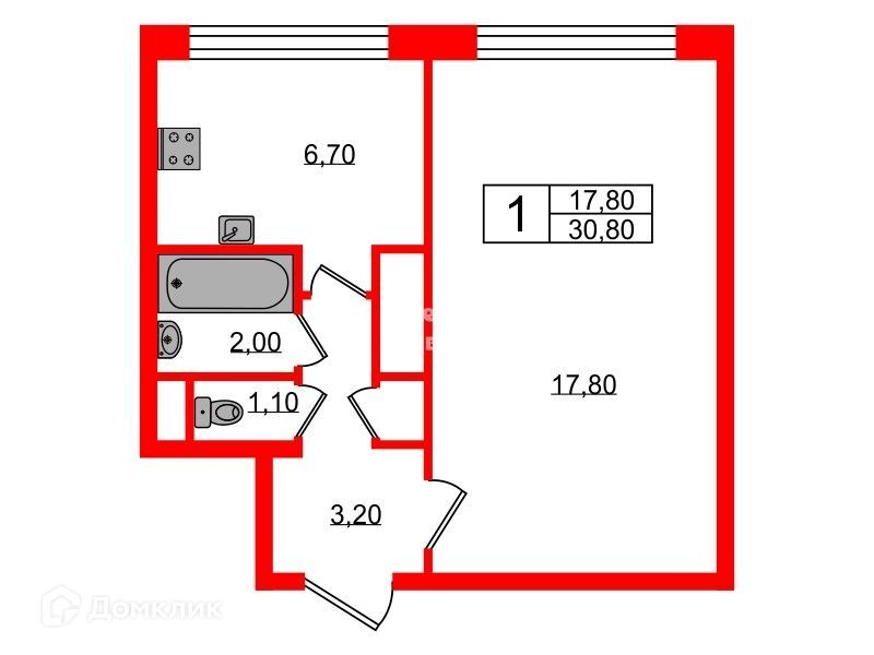 квартира г Санкт-Петербург ул Тамбасова 8к/1 Красносельский район фото 8