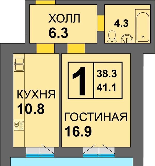 квартира г Калининград р-н Ленинградский фото 19