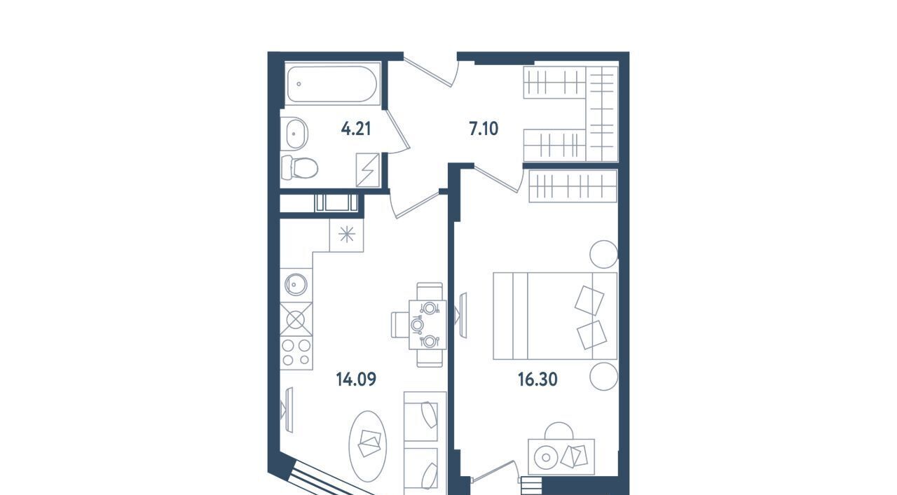 квартира г Сестрорецк дор Таможенная 1с/4 Беговая, 11к фото 1