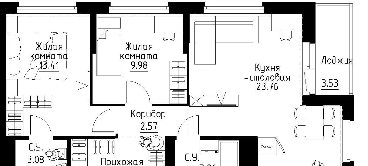 квартира г Екатеринбург Ботаническая б-р Золотистый 13 фото 1