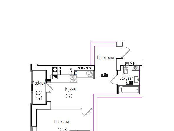 квартира г Калининград р-н Ленинградский ул Согласия 53б фото 1