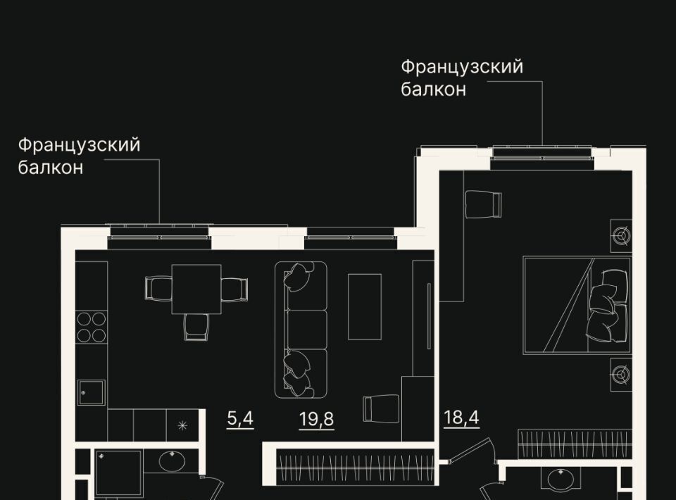 квартира г Тюмень р-н Центральный ул Щербакова 2к/5 фото 1