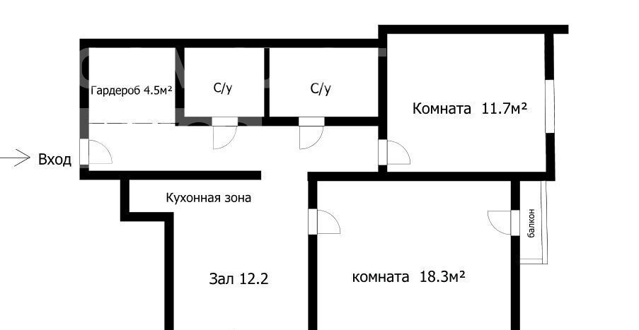 квартира г Томск р-н Советский ул Лебедева 18 фото 2