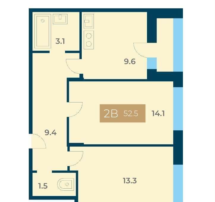 квартира г Чебоксары р-н Калининский б-р Солнечный 20 фото 2