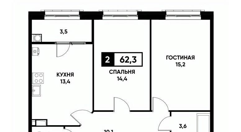 квартира г Ставрополь р-н Промышленный ул Николая Голодникова 5к/1 фото 1