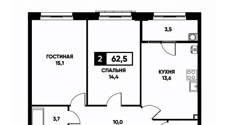 квартира г Ставрополь р-н Промышленный ул Николая Голодникова 5 фото 1