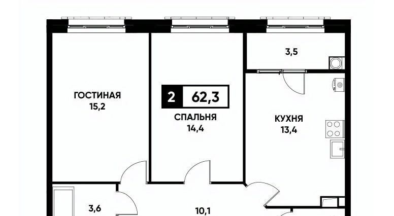 квартира г Ставрополь р-н Промышленный ул Николая Голодникова 5к/1 фото 1