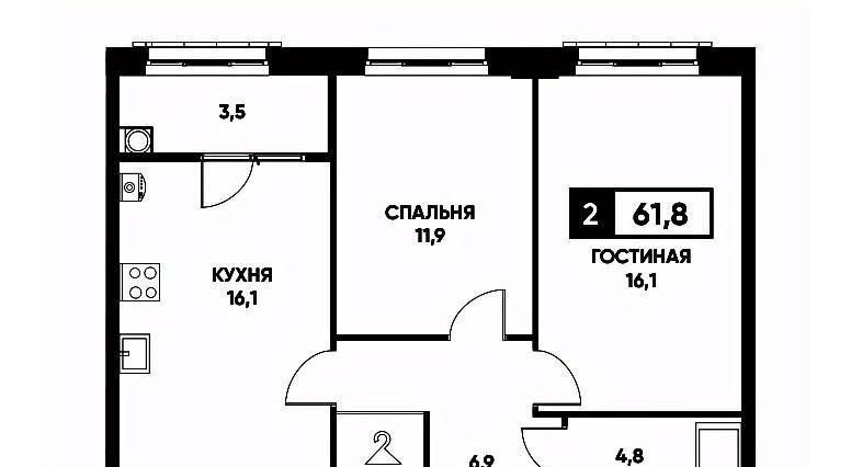 квартира г Ставрополь р-н Промышленный ул Николая Голодникова 5к/1 фото 1