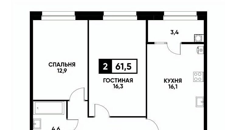 квартира г Ставрополь р-н Промышленный ул Андрея Голуба 12к/1 фото 1