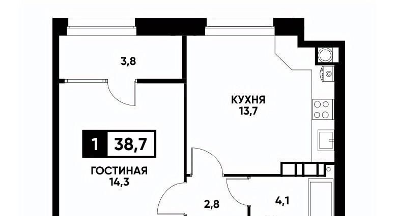 квартира г Ставрополь р-н Промышленный ул Андрея Голуба 12к/2 фото 1