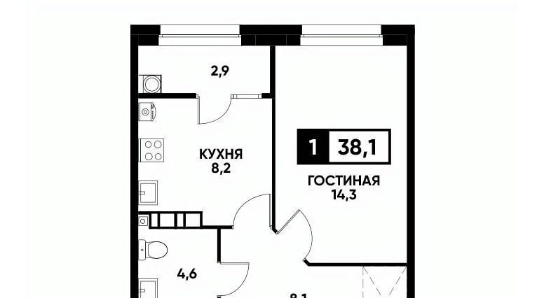 квартира г Ставрополь р-н Промышленный ул Андрея Голуба 12к/1 фото 1