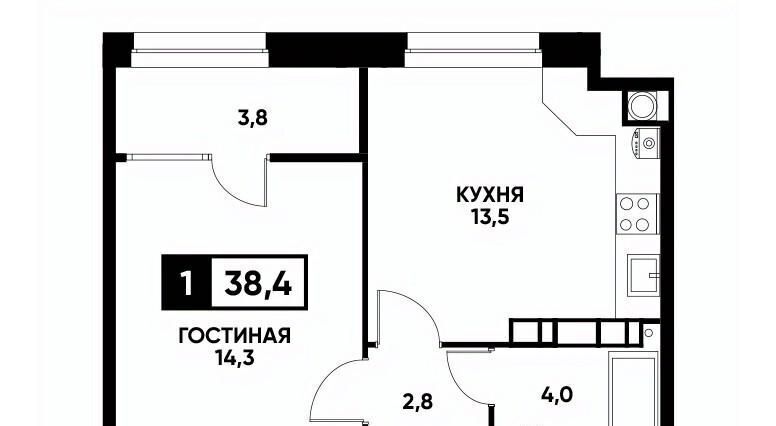 квартира г Ставрополь р-н Промышленный ул Андрея Голуба 12к/2 фото 1