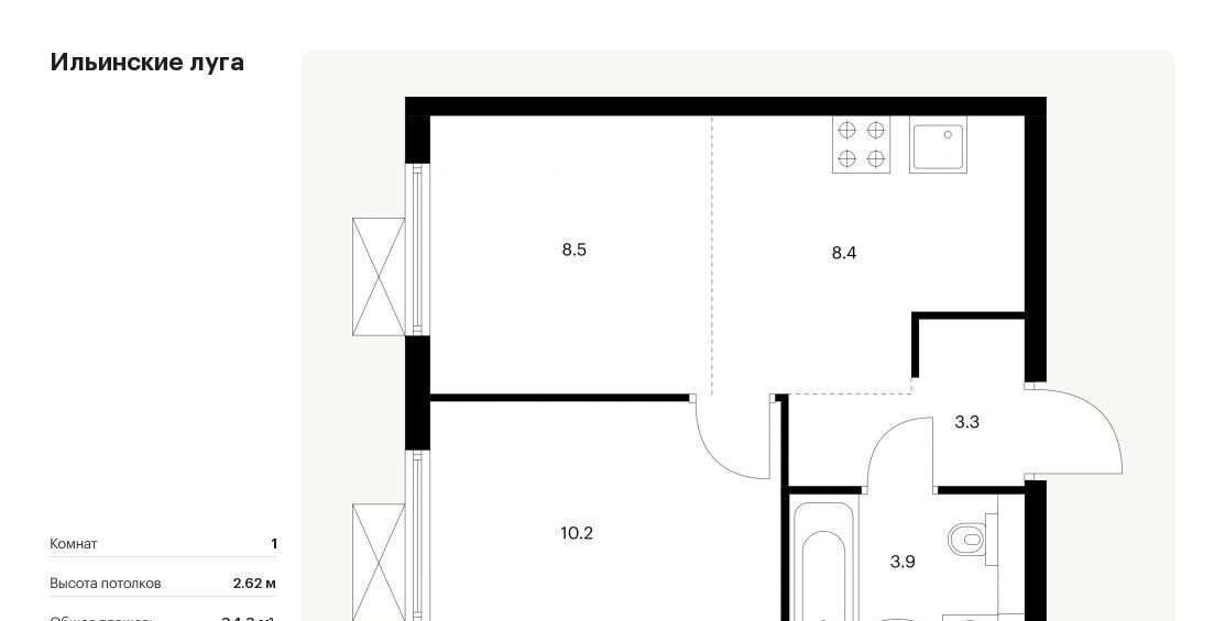 квартира г Красногорск п Ильинское-Усово ЖК Ильинские луга Опалиха, к 2/10 фото 1