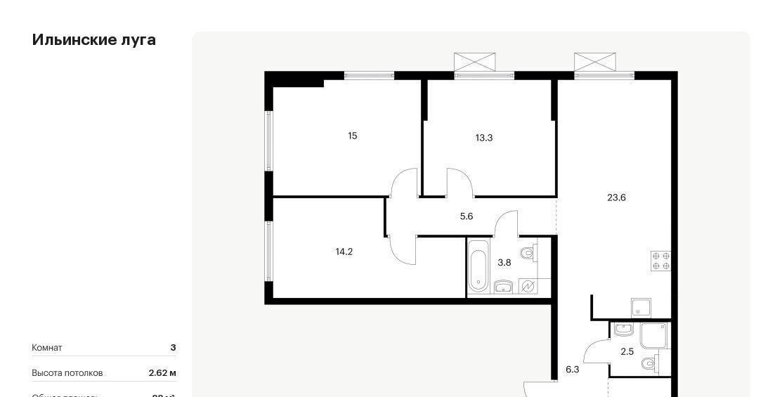 квартира г Красногорск п Ильинское-Усово ЖК Ильинские луга Опалиха, к 2/10 фото 1