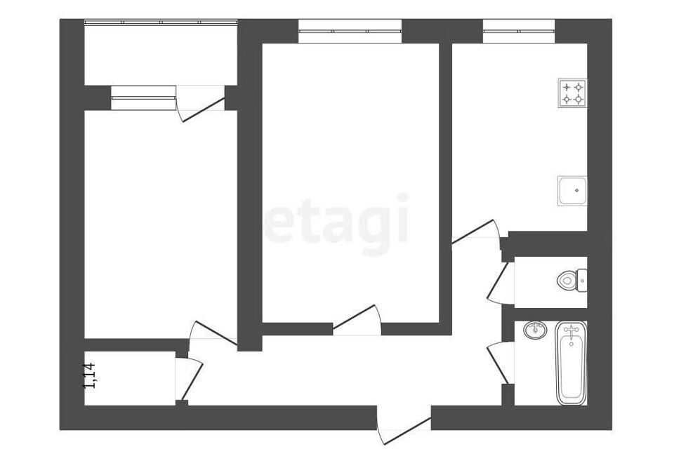 квартира г Тобольск мкр 7а 26 Тобольский район фото 6