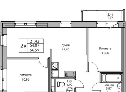 квартира г Санкт-Петербург ул Ивинская 5к/1 Беговая фото 1