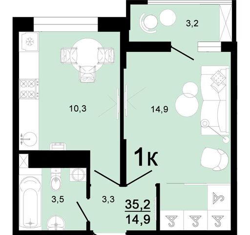 квартира г Горячий Ключ ул Ярославского 111б фото