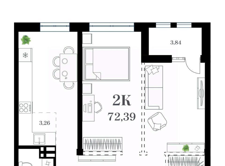 квартира г Владивосток р-н Фрунзенский ул Леонова 54 фото 1