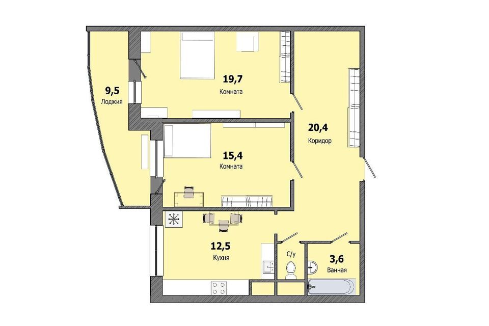 квартира г Санкт-Петербург ул Софийская 48к/4 Фрунзенский район фото 2