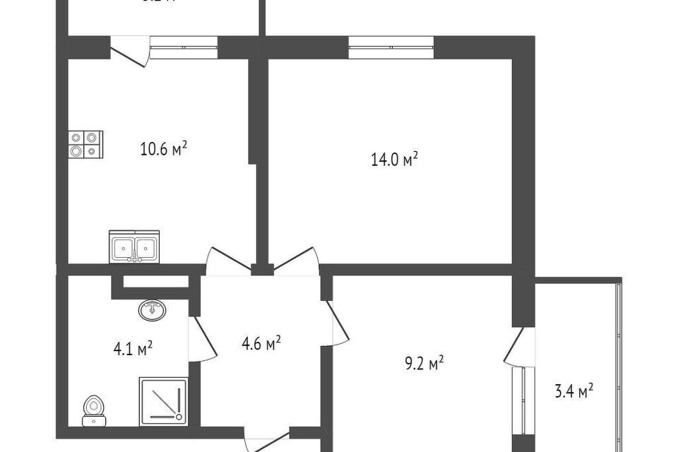 квартира г Краснодар ул им. Героя Пешкова 14к/3 муниципальное образование Краснодар фото 1