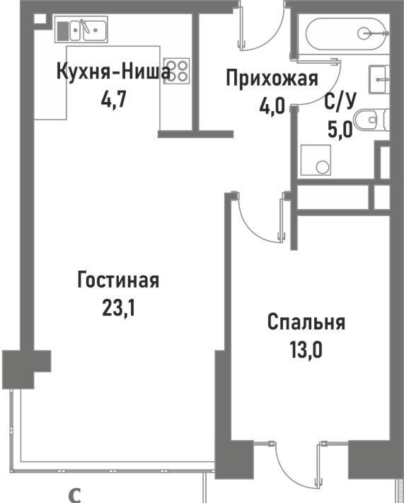 квартира г Москва метро Сокольники ул Матросская Тишина 12 фото 1