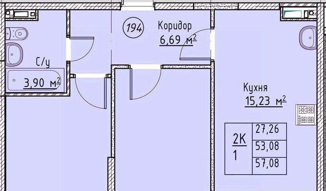 квартира г Ставрополь р-н Ленинский № 10 мкр фото 1