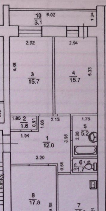 квартира г Чита п Текстильщиков р-н Черновский мкр 3-й 7 фото 2