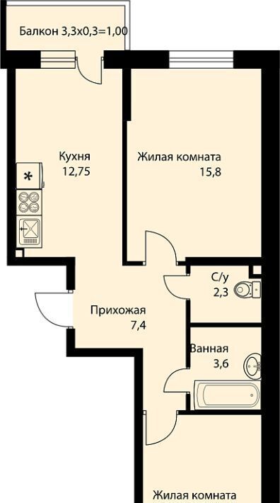 квартира г Краснодар п свх Прогресс п Березовый ЖК Прогресс муниципальное образование фото 1