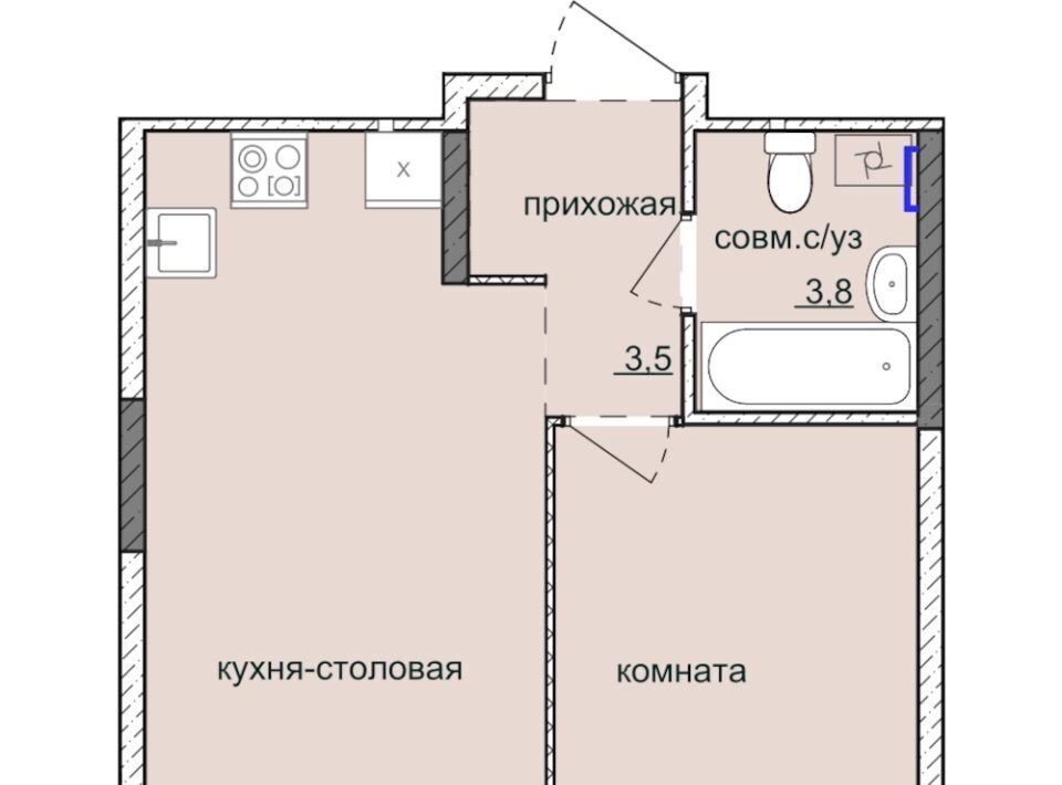 квартира г Ижевск р-н Индустриальный Культбаза ЖК «Ежевика» 8 жилрайон, 8-й мкр фото 1