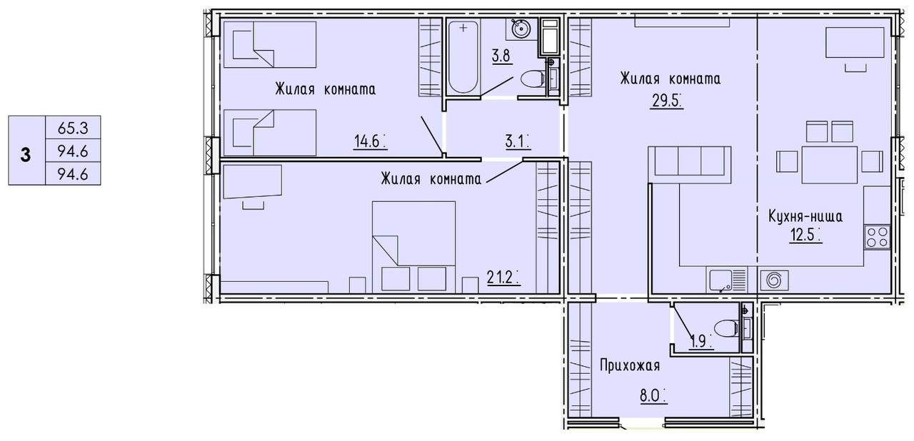 квартира г Пенза ул Ульяновская 91 Пенза, Октябрьский район фото 2